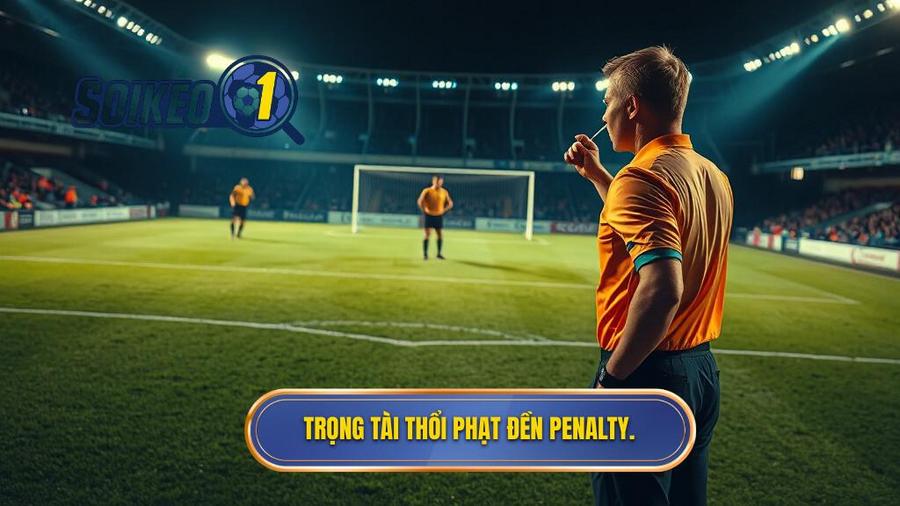 1. Trọng tài thổi phạt đền penalty.